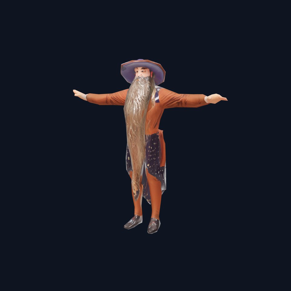 Wizard Character Model Pack with Detailed Robe and Hat